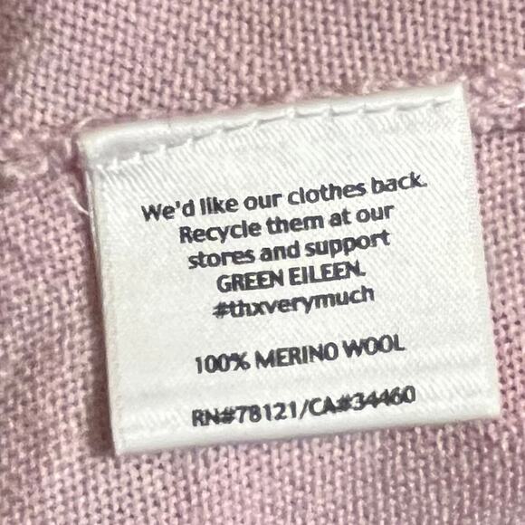 Eileen Fisher 100% Washable Merino Wool Sweater Shift Dress M Pale Pink Tunic - Picture 6 of 8